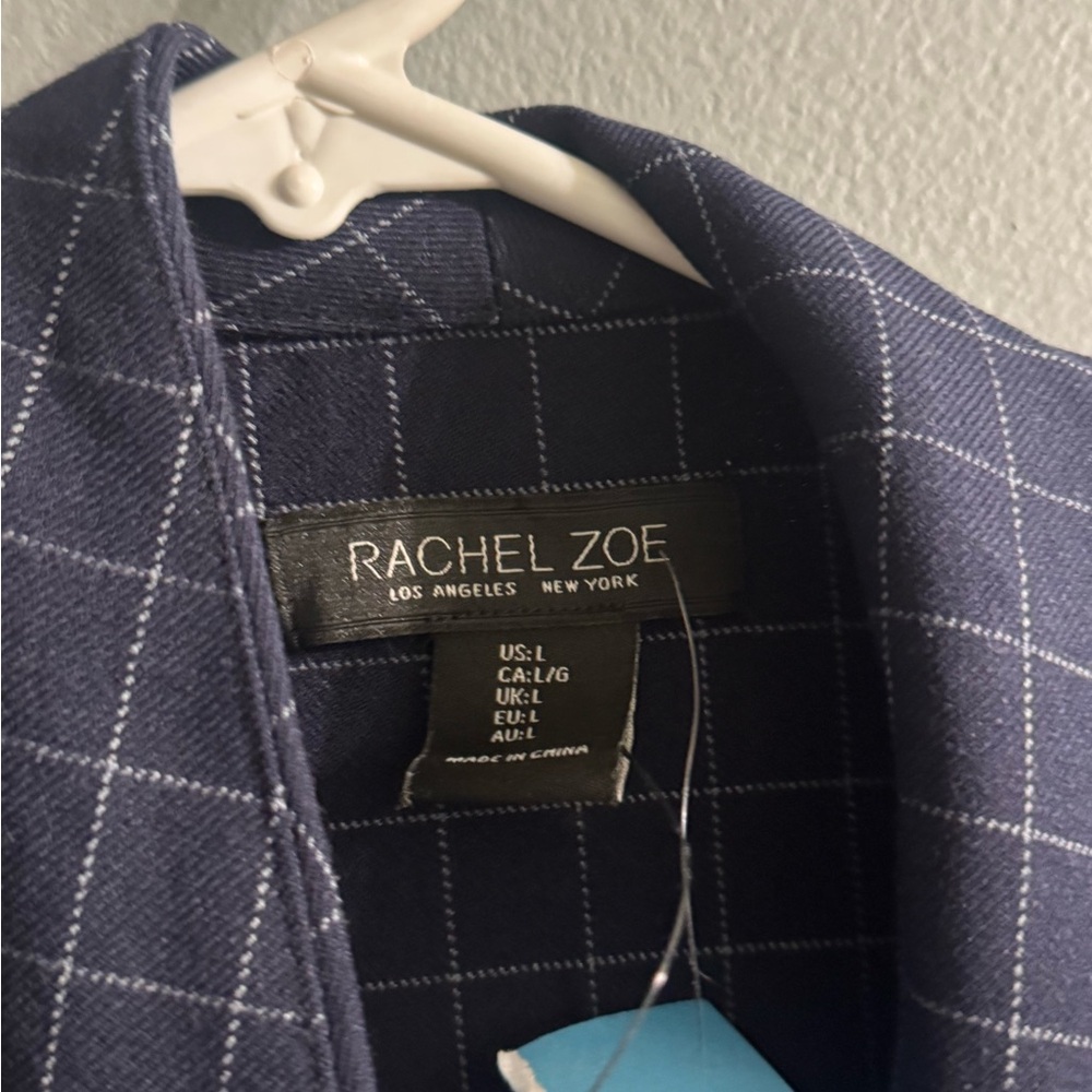 Rachel Zoe Navy Checkered Blazer - Picture 4 of 6